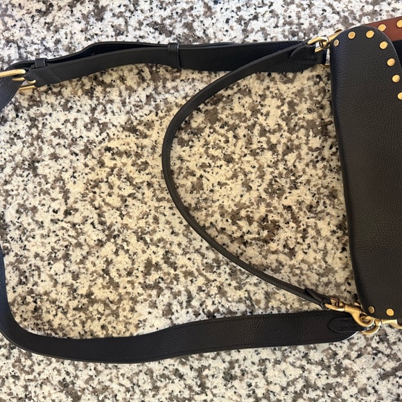 Coach Black and Brown Shoulder Bag with Gold Accents - Picture 11 of 13